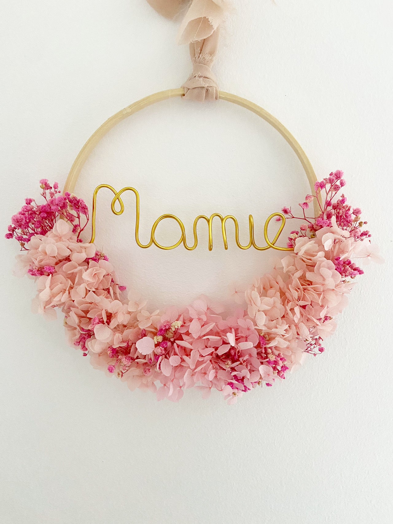 Couronne de fleurs Mamie